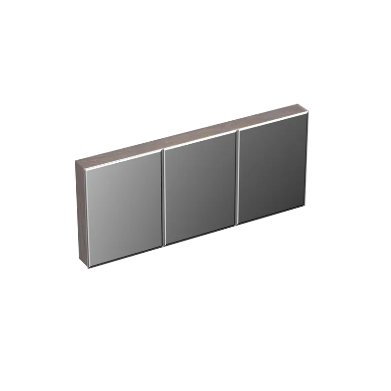 Beperkt Aanbod Forzalaqua Uni spiegelkast 160x70cm met 3 deuren silver grey