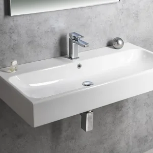 Express Levering Sapho Toridi keramische wastafel 101x46cm met 1 kraangat wit