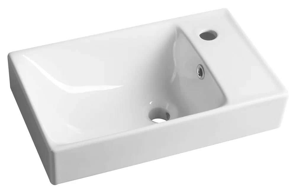 Sapho Nuali keramieke wastafel 50x30cm wit Snelle Levering