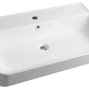 Sapho Gali keramieke wastafel 80x48cm wit Dagaanbieding
