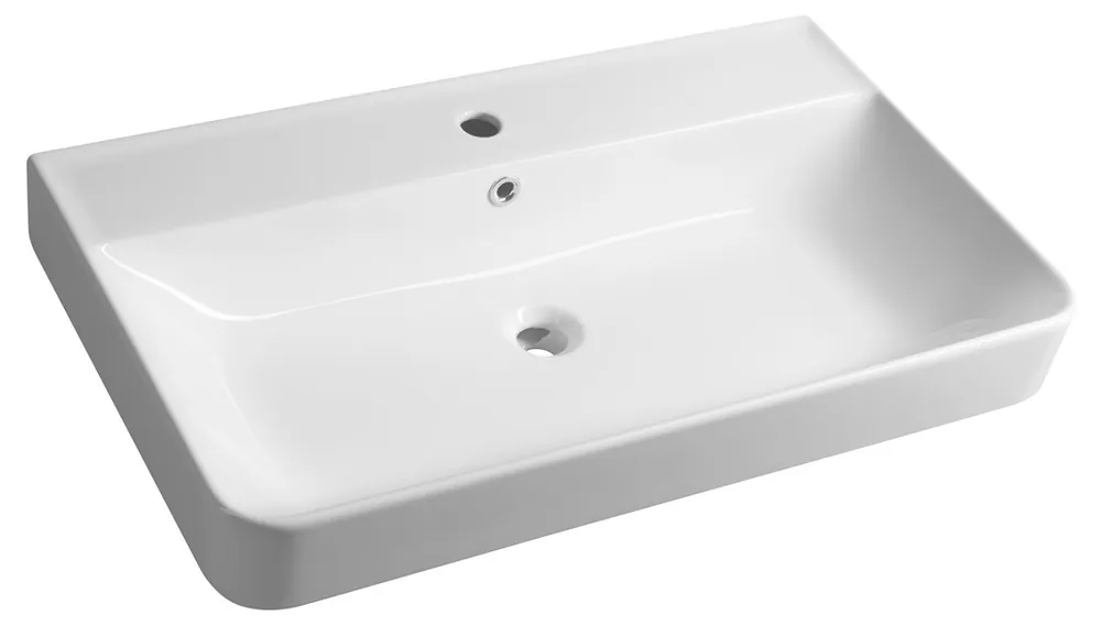 Sapho Gali keramieke wastafel 80x48cm wit Dagaanbieding
