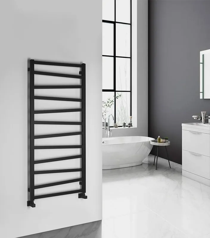 Gereduceerde Prijs Sapho Zig badkamerradiator 60x133cm mat zwart