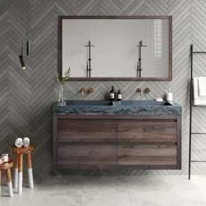 Beperkt Aanbod Forzalaqua Gela badmeubel 100cm charcoal met Palermo wastafel graniet gekapt met kraangat