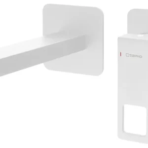 Sapho Forata inbouw wastafelmengkraan 20cm wit mat Weekendaanbieding