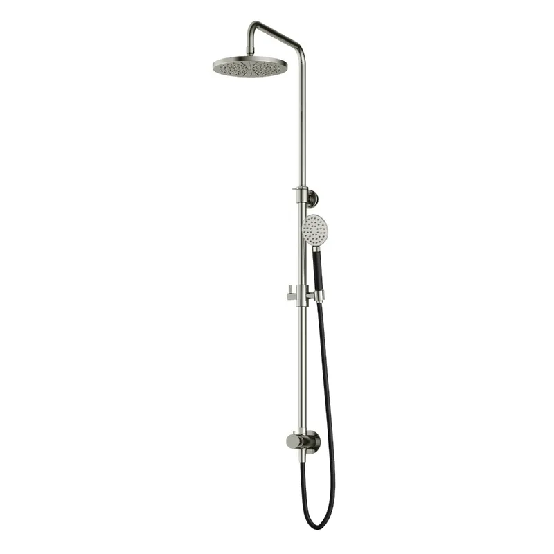 Actieprijs Hotbath Cobber M438 stortdouche met ronde handdouche en 30cm hoofddouche nikkel geborsteld