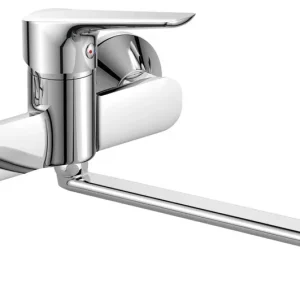 Speciale Aanbieding Sapho Lotta wandmengkraan met kraanuitloop 22cm chroom