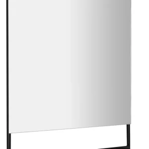 Sapho Erupta spiegel met planchet en LED-verlichting 80x80x12cm mat zwart Direct Beschikbaar