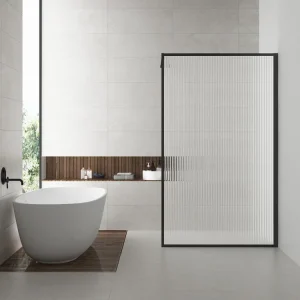 Mueller Ribble inloopdouche 100x200cm mat zwart Luxe