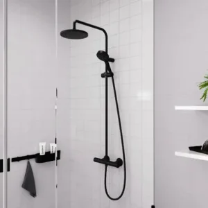 Uitverkoop Hansgrohe Vernis Shape opbouw regendouche met ronde hoofddouche waterbesparend zwart mat