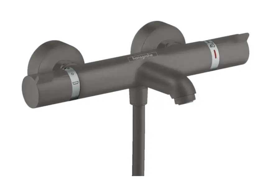 Hansgrohe Ecostat badthermostaat opbouw zwart chroom geborsteld Laatste Versie