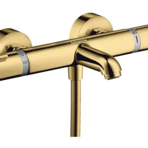 Topkwaliteit Hansgrohe Ecostat badthermostaat opbouw goud gepolijst