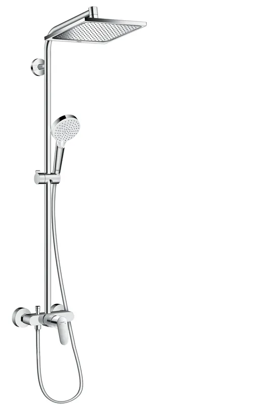 Hansgrohe Crometta E opbouw regendouche met mengkraan chroom Speciale Aanbieding