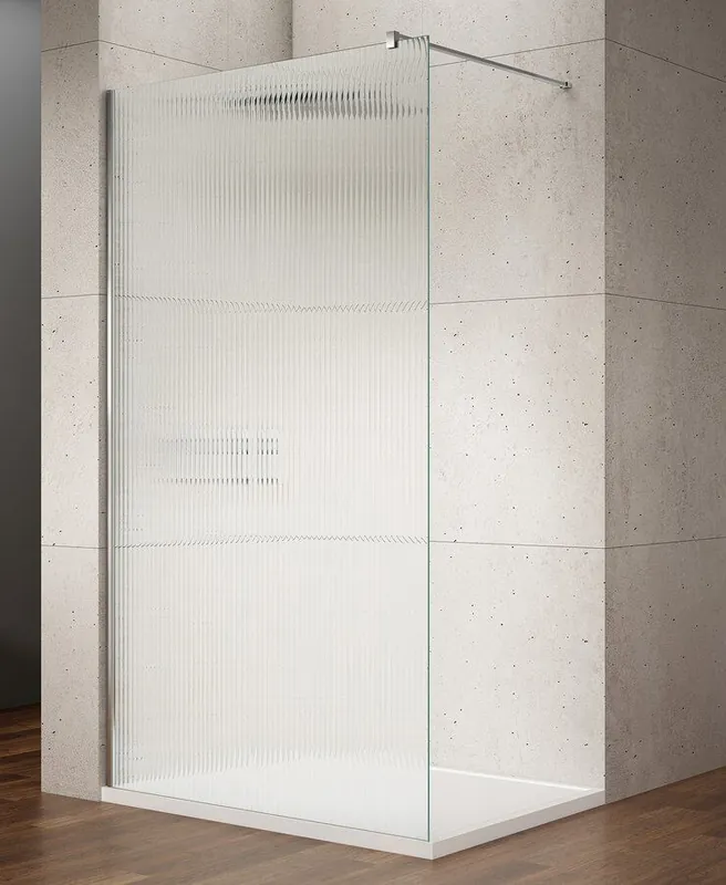 Saniclear Ridge inloopdouche 80x200cm ribbelglas chroom Gratis Retour