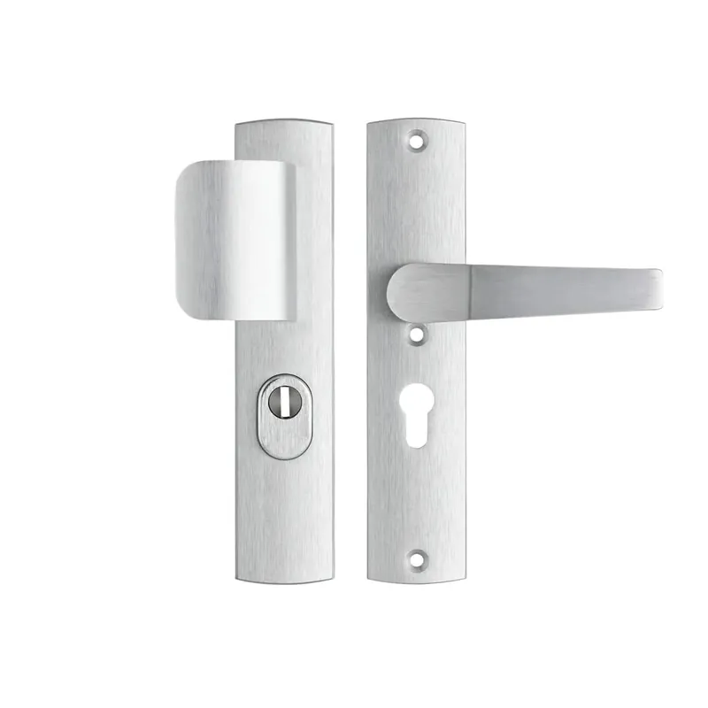 Veiligheidsbeslag Premium D-duwer+kruk Arrow PC55 anti-kerntrek/omkeerbaar/242x52x13/alu. gesl. F1/SKG3 Exclusief