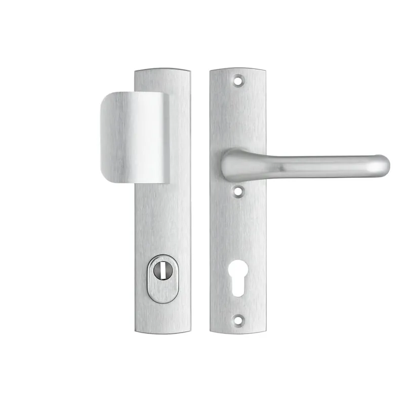 Veiligheidsbeslag Premium D-duwer+kruk Flow PC72 anti-kerntrek/omkeerbaar/242x52x13/alu. gesl. F1/SKG3 Geld-Terug-Garantie