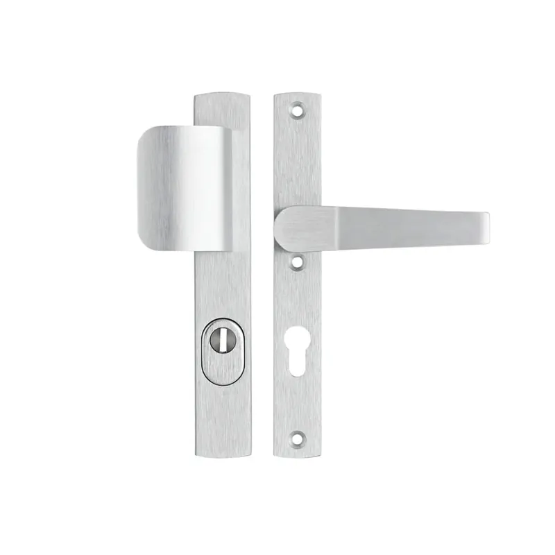 Veiligheidsbeslag Premium smal D-duwer+kruk Arrow PC72 anti-kerntrek/omkeerbaar/242X38x15/alu. gesl. F1/SKG3 Garantie Inbegrepen