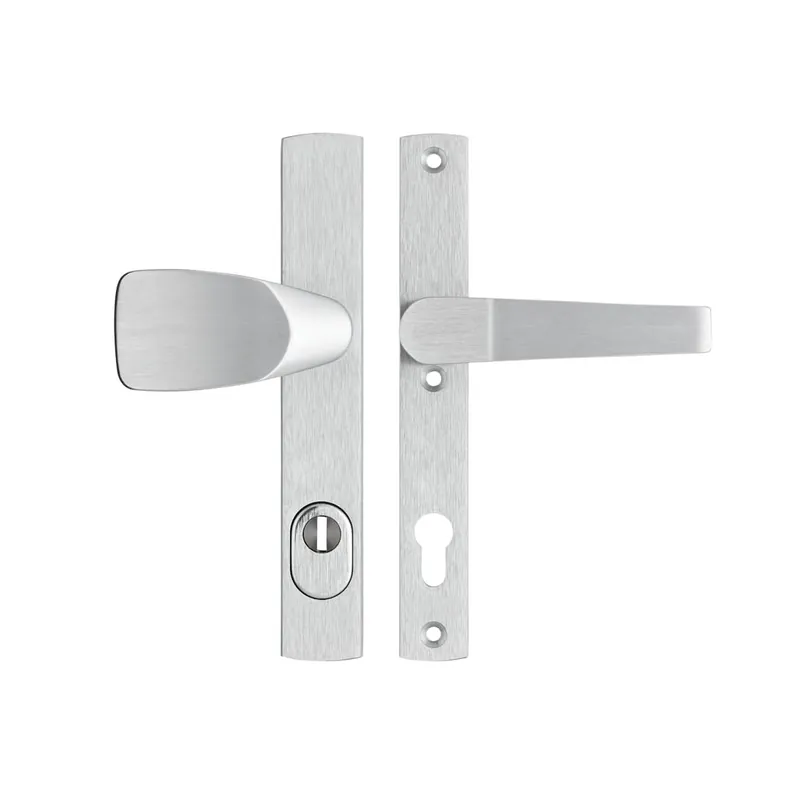 Veiligheidsbeslag Premium smal Wing-knop+kruk Arrow PC92 anti-kerntrek/omkeerbaar/242x38x15/alu. gesl. F1/SKG3 Beperkt Aanbod