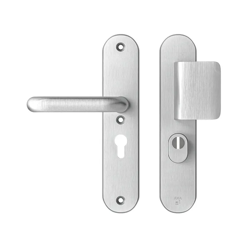 Tijdelijk Beschikbaar Veiligheidsbeslag Oval Plus D-duwer+kruk U PC55 anti-kerntrek/omkeerbaar/252X52x12/alu. gesl.F1/SKG3