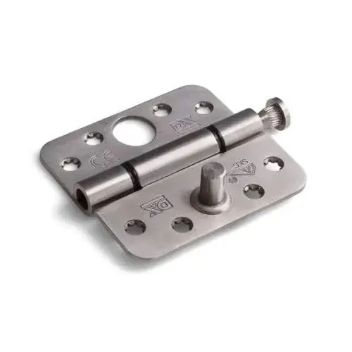 Plaats Bestelling Dulimex Glijlagerscharnier ronde hoeken 3 mm 89x89 mm SKG***® RVS geborsteld