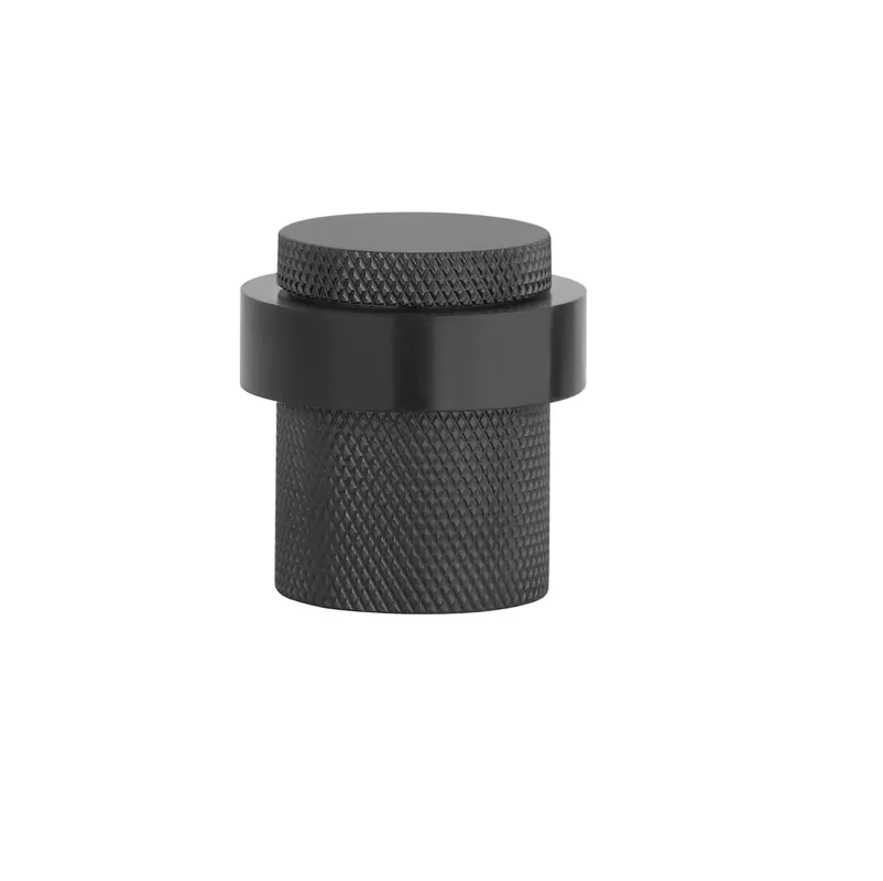 Sterk deurstopper 1721 vloer Ø38×40 mm mat zwart Wereldwijde Verzending