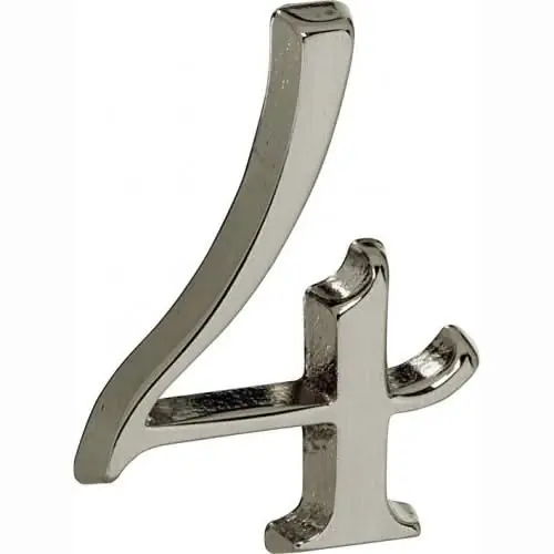 Artitec Mi Satori Huisnummer Roman 50mm-4 mat nikkel PVD Nieuw