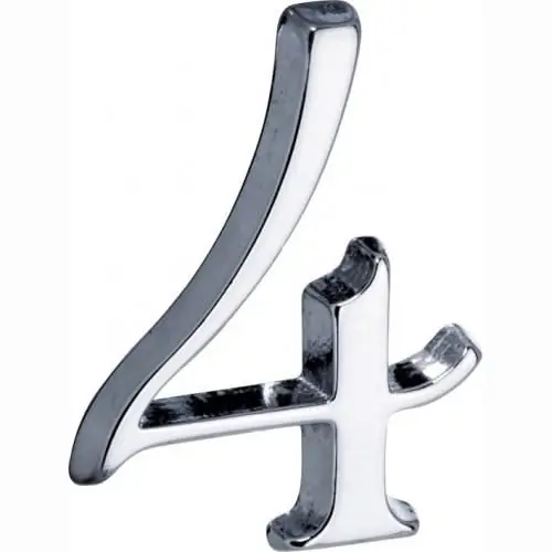 Ambachtelijk Artitec Mi Satori Huisnummer Roman 50mm-4 glans chroom