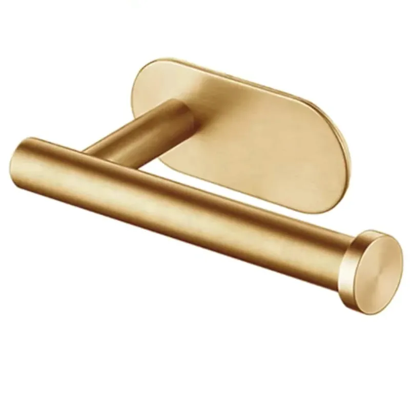Zelfklevende WC-rolhouder Goud met blinde plaat Plaats Bestelling