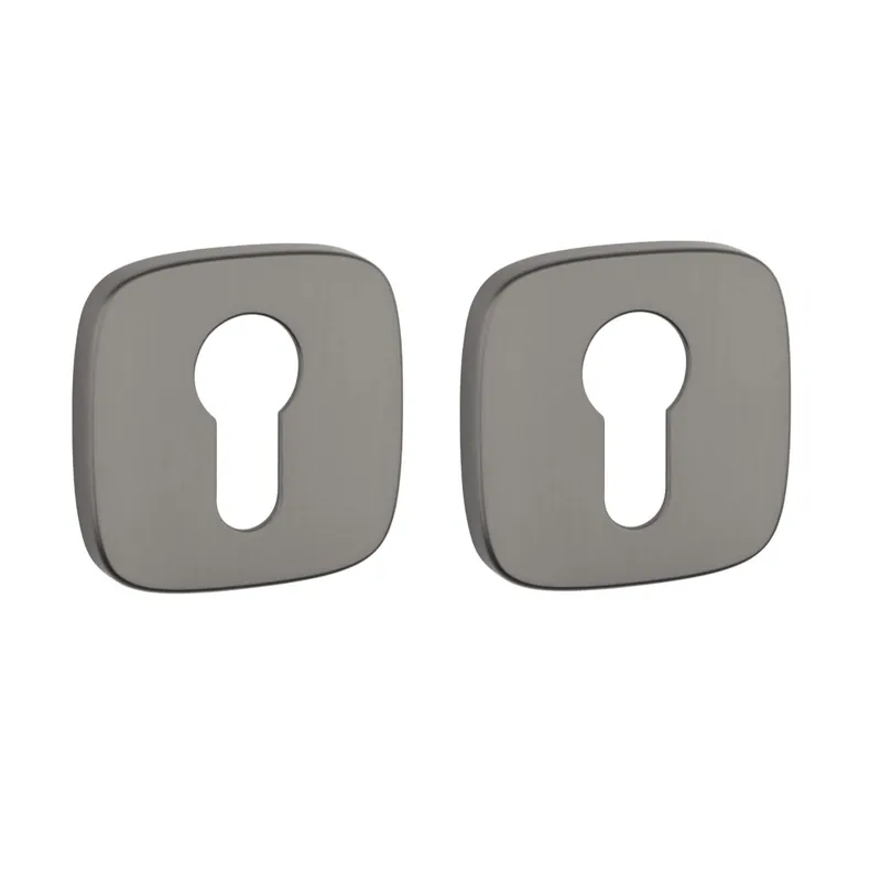 APRILE Cilinderrozet Afgerond Grafiet 53x53x7mm Op = Op
