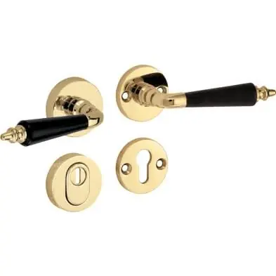 Aanbieding Artitec Mi Satori SKG3 kruk/kruk op rozet Antique ebben m/ KTB messing gelakt/messing PVD