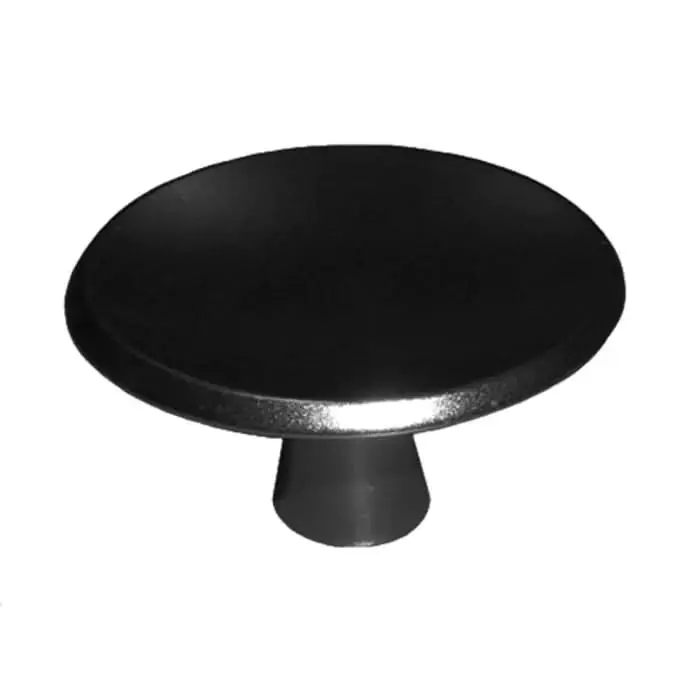 Aanbieding Hermeta Knop Rond Zwart 30mm + Bout M4