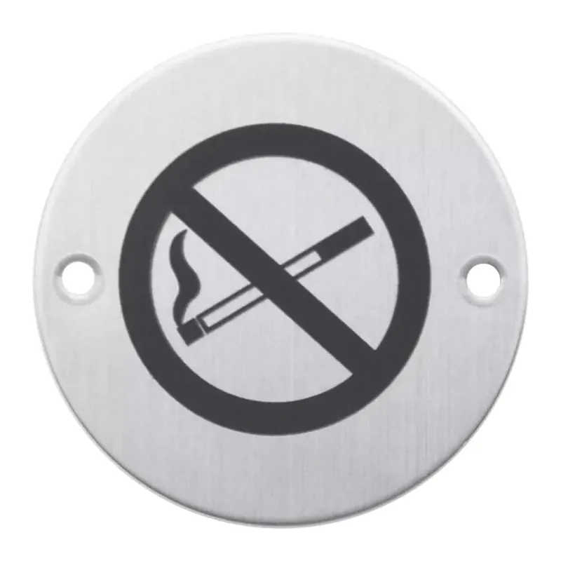 Exclusief HDD Pro Pictogram Rookverbod Rond Inox Plus