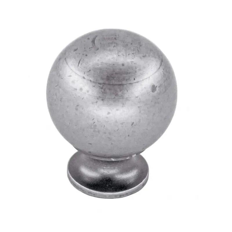 HHD Pro Meubelknop Kasttrekker Bol 725 . 26mm Old Silver Nieuw Model