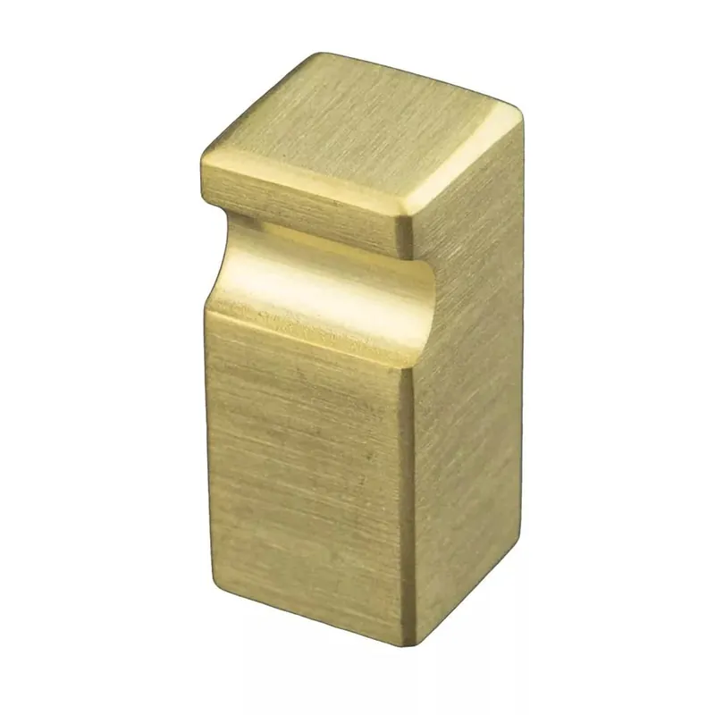 Weekendaanbieding HHD Pro Meubelknop Kasttrekker Cubica Top 12mm Messing Gepolijst