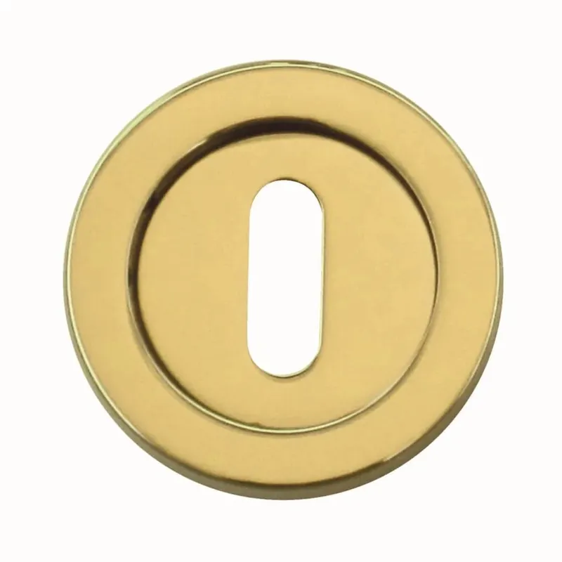 Superprijs HDD Pro Sleutelplaatje Rond Draairozas Messing Gepolijst