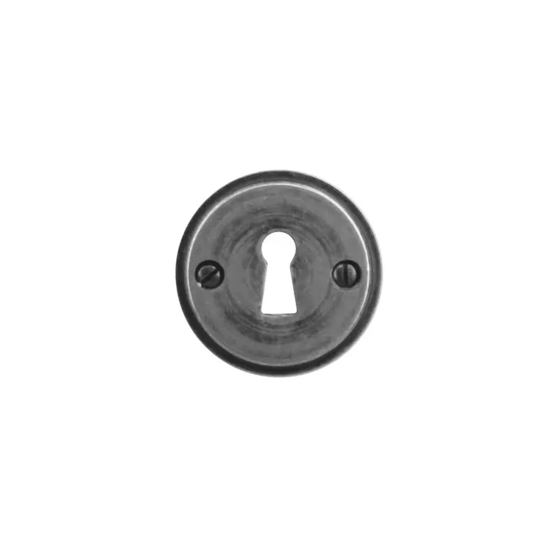 Nu Kopen HDD Pro Sleutelplaatje Rond Retro 48 Mm Plat Old Silver