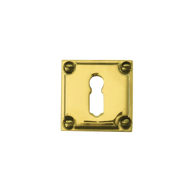 Garantie Inbegrepen HDD Pro Sleutelplaatje Square Retro 44 Mm Messing Gepolijst Niet Vernist