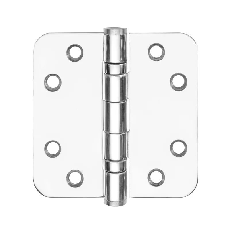 FORMANI Kogellagerscharnier | 76x76 | RVS Gepolijst | Chroom Look | LBS7676 Afgeronde hoeken Bulkbestelling