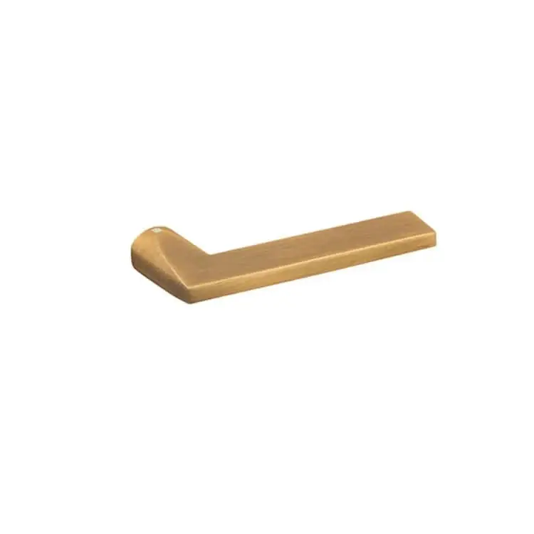 Wereldwijde Verzending NUDA Deurkruk Atlanta Brushed Goud op minimalistisch rozet