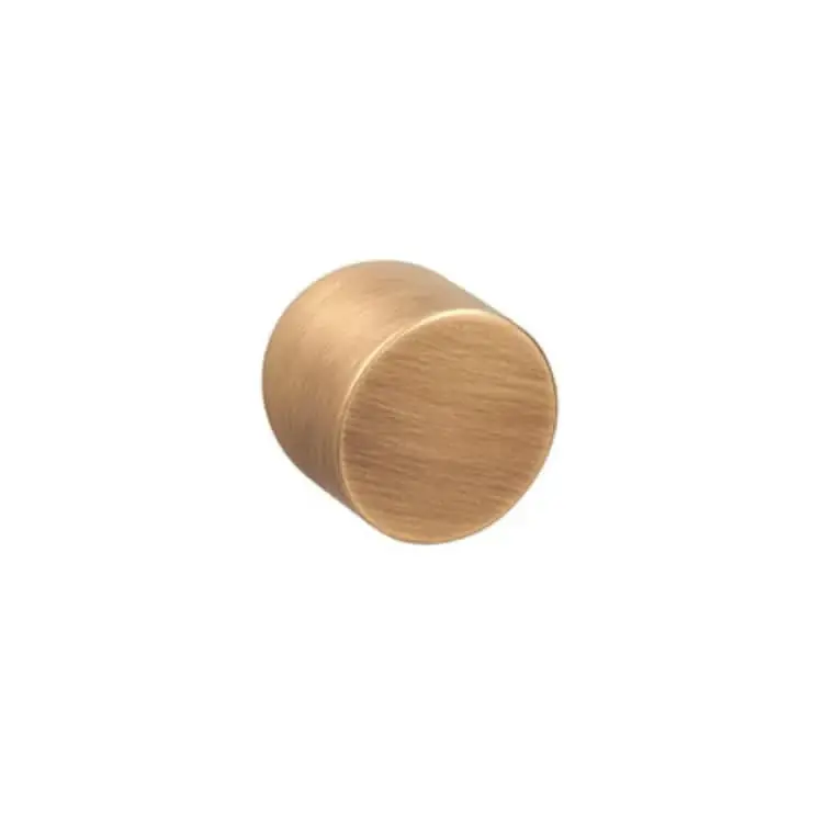 Modern NUDA Deurknop Lui Brushed Goud op minimalistisch rozet