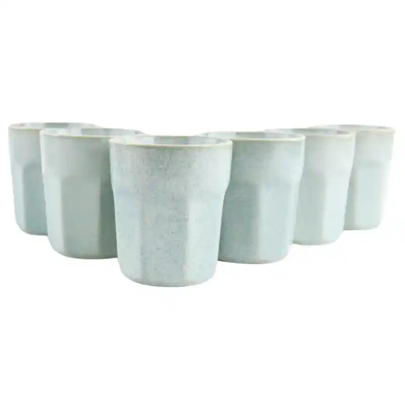 Bestel Nu OTIX Koffiekopjes - Zonder Oor - Set van 6 - Koffietassen - Cappuccino Kop - Theemok - 300ml - Aardewerk - ELM