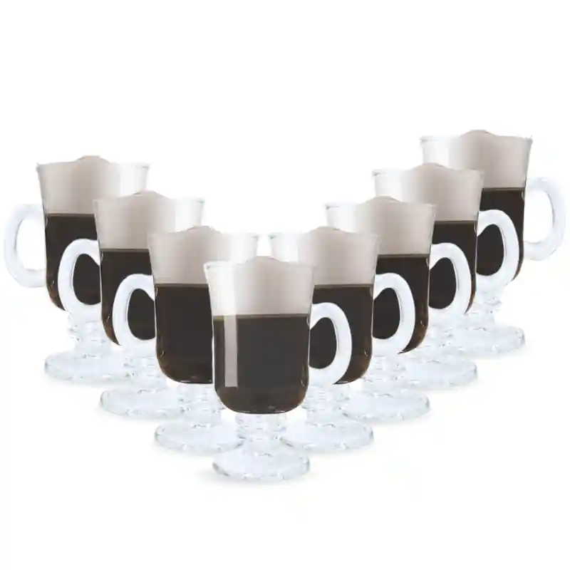 Actieprijs OTIX Irish Coffee glazen - Koffietassen - Latte macchiato - 8 stuks - 240ml - Koffiekopjes - Met oor