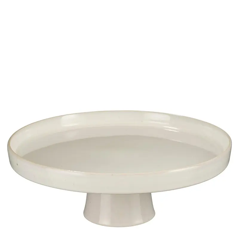 Mica Decorations Racco Taartplateau - H11 x Ø28 cm - Steengoed - Off White Origineel