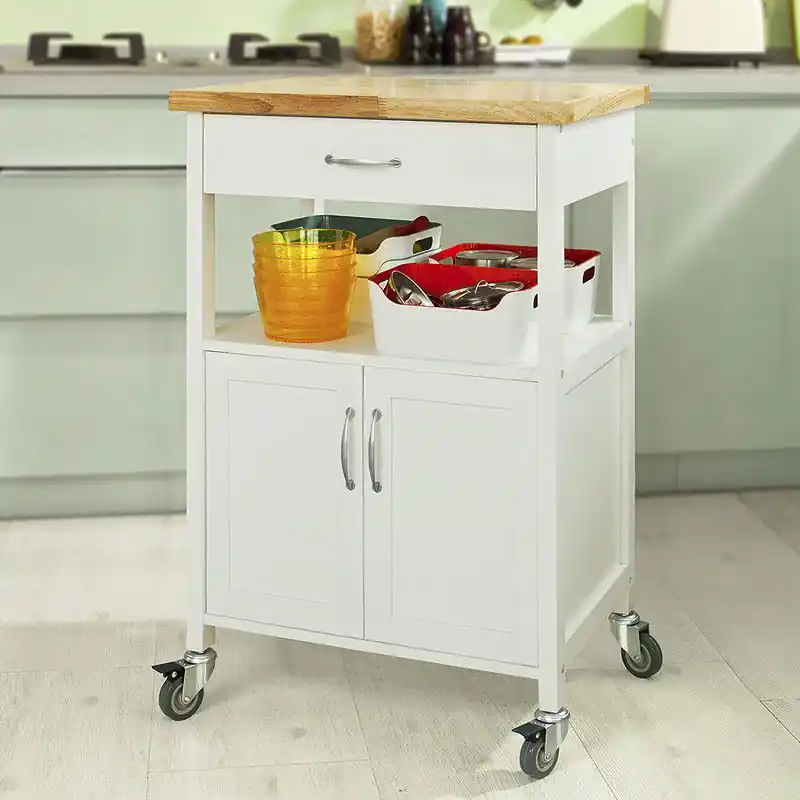 Laatste Kans Keukentrolley - Serveerwagen - Lade - Wit - 60x90x44.5 cm