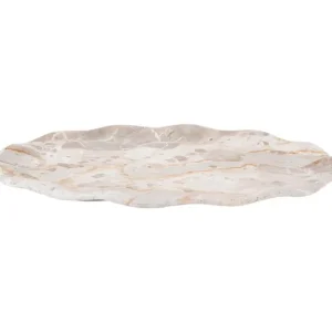Exclusief Present Time - Dienblad Waved Oval Large - Bruin