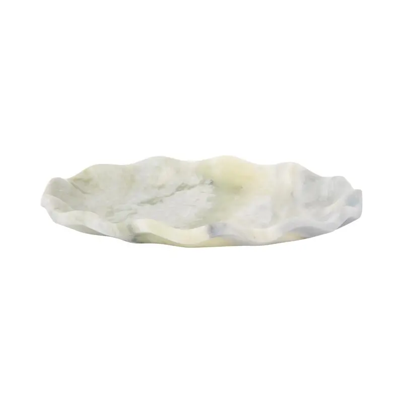Actieprijs Dienblad Waved Oval - Himalaya Groen - Groen - 21x14x3cm