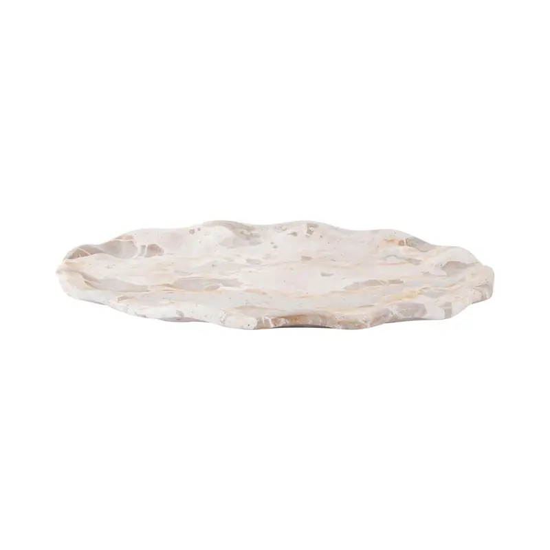 Dienblad Waved Oval - Bruin - Bruin - 31x21x3cm Koop Vandaag
