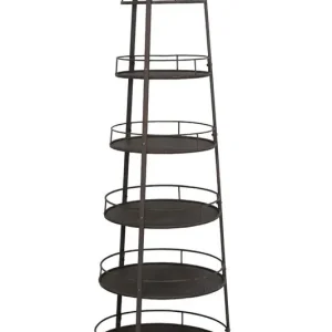 D - Light & Living - Etagere LEIRA - 63.5x60x192.5cm - Brons Lage Prijs