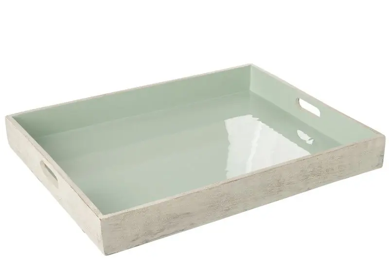 Koop Online D- J-line - Tray Kos Wood Blue - 67x51x8.5cm
