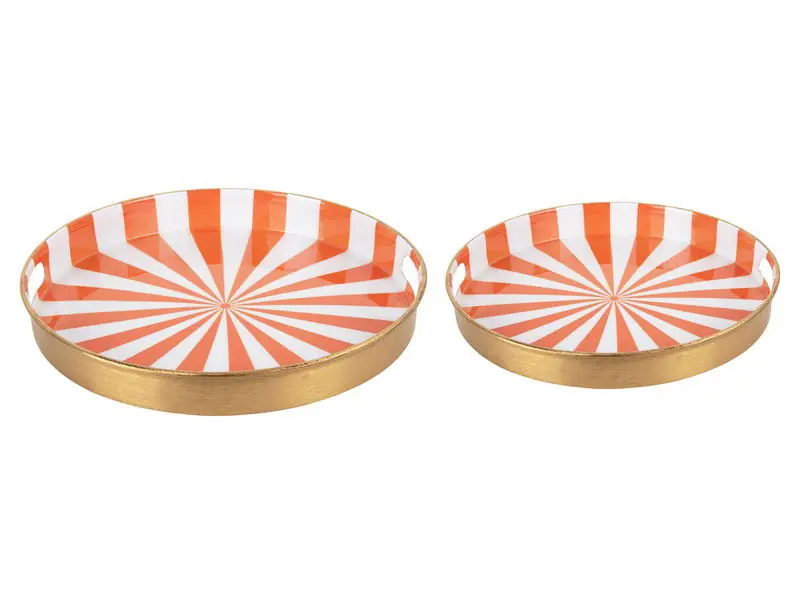 Present Time - Dienblad Candy Swirl - Set van 2 Aanbieding
