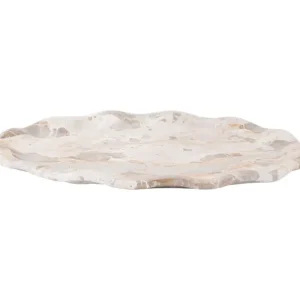 Speciale Aanbieding Present Time - Dienblad Waved Oval Medium - Bruin